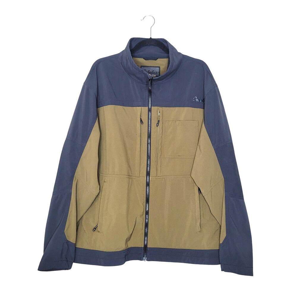 Cabela's Softshell Jacket Mens XL Full Zip Vents Rain Resistant Gorpcore